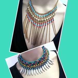 Native American Inspired Necklace Choker 2 piece